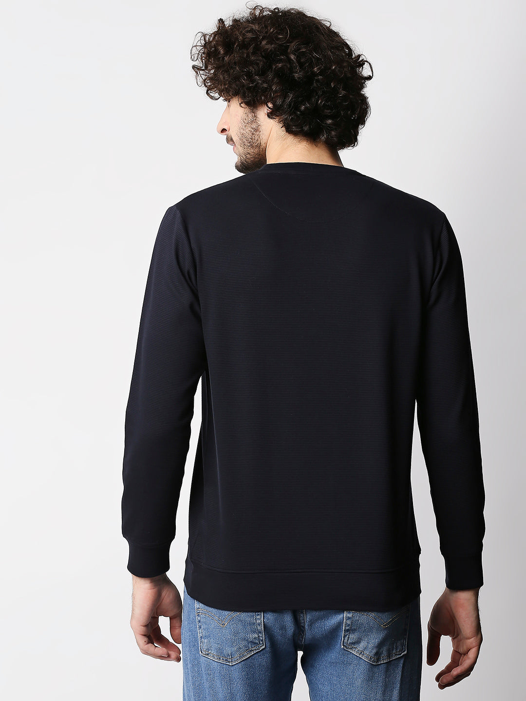 Disrupt Men Navy Jacquard Classy Pullover