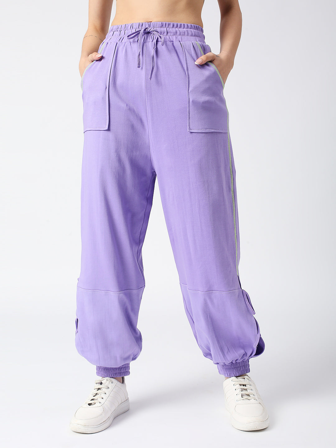 Disrupt Purple Low-crotch Long Length Jogger For Women
