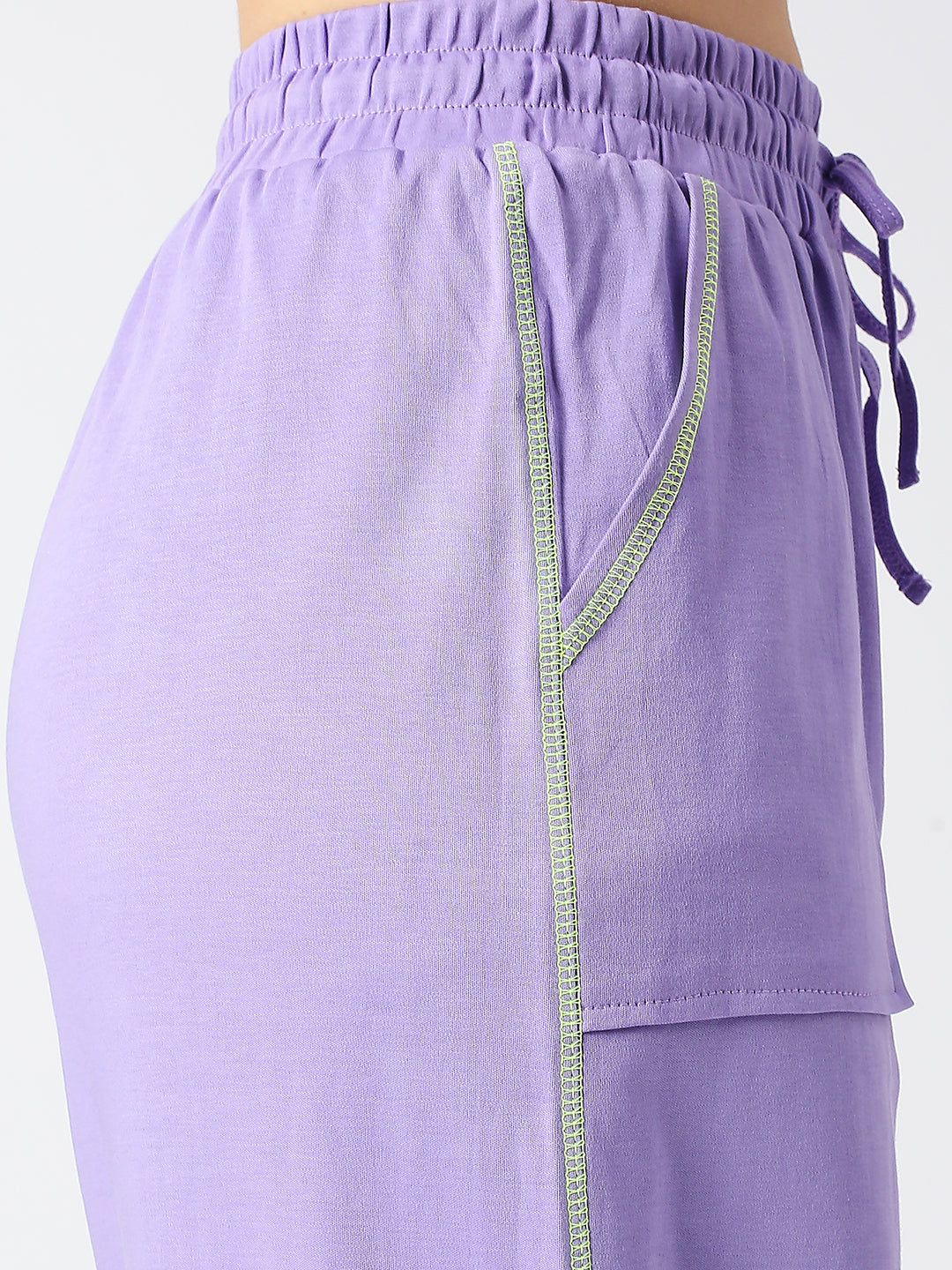 Disrupt Purple Low-crotch Long Length Jogger For Women