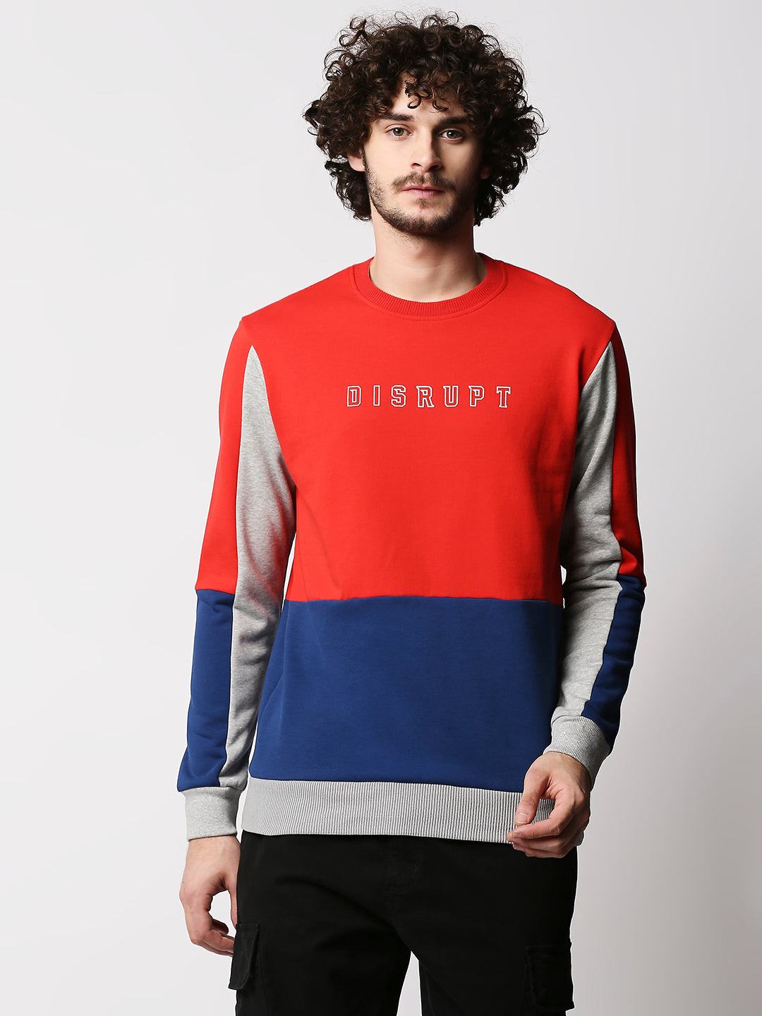 Disrupt Mens Grey Colorblock Pullover
