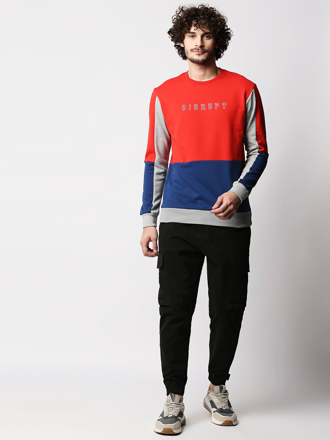 Disrupt Mens Grey Colorblock Pullover