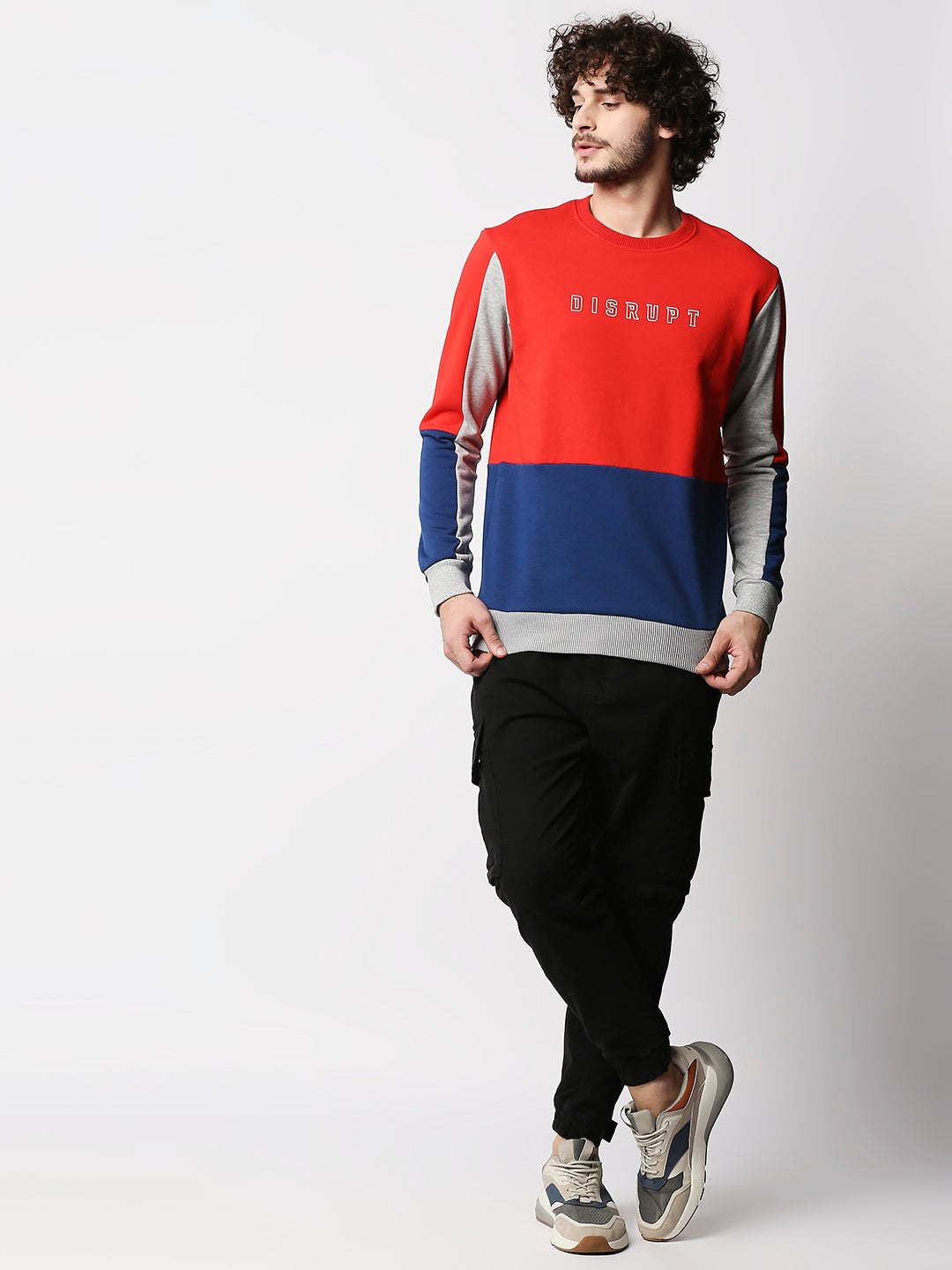 Disrupt Mens Grey Colorblock Pullover