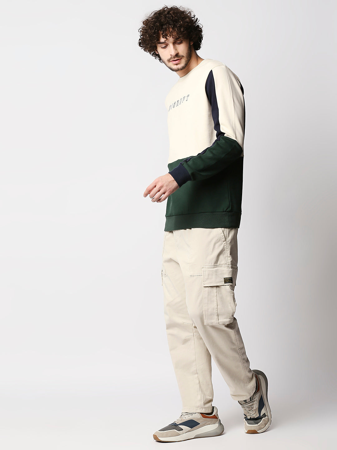 Disrupt Mens Off-white Colorblock Pullover