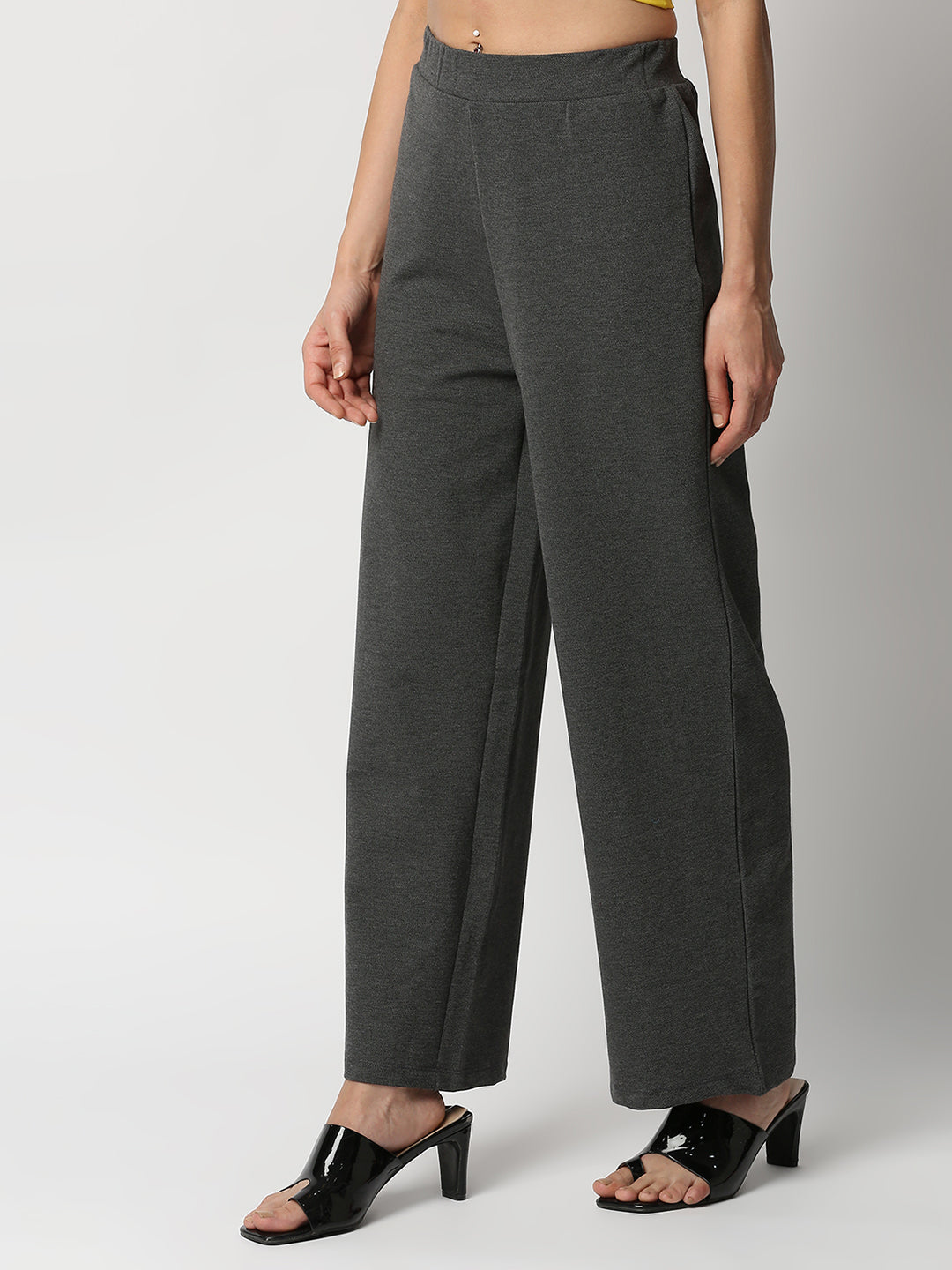 Disrupt Womens High Rise Wide Leg Grey Pants