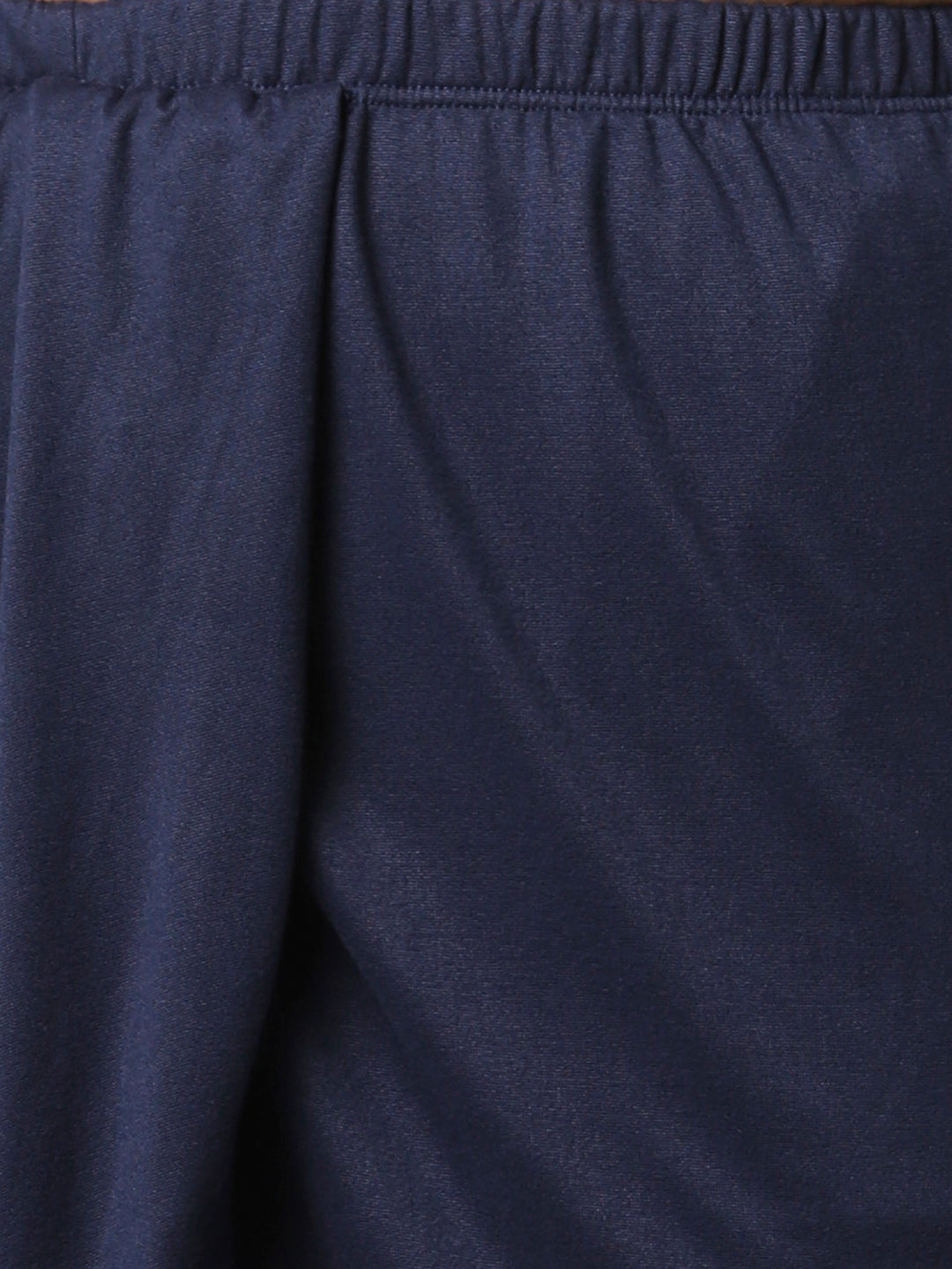 Disrupt Women Navy Blue Draped Skirt