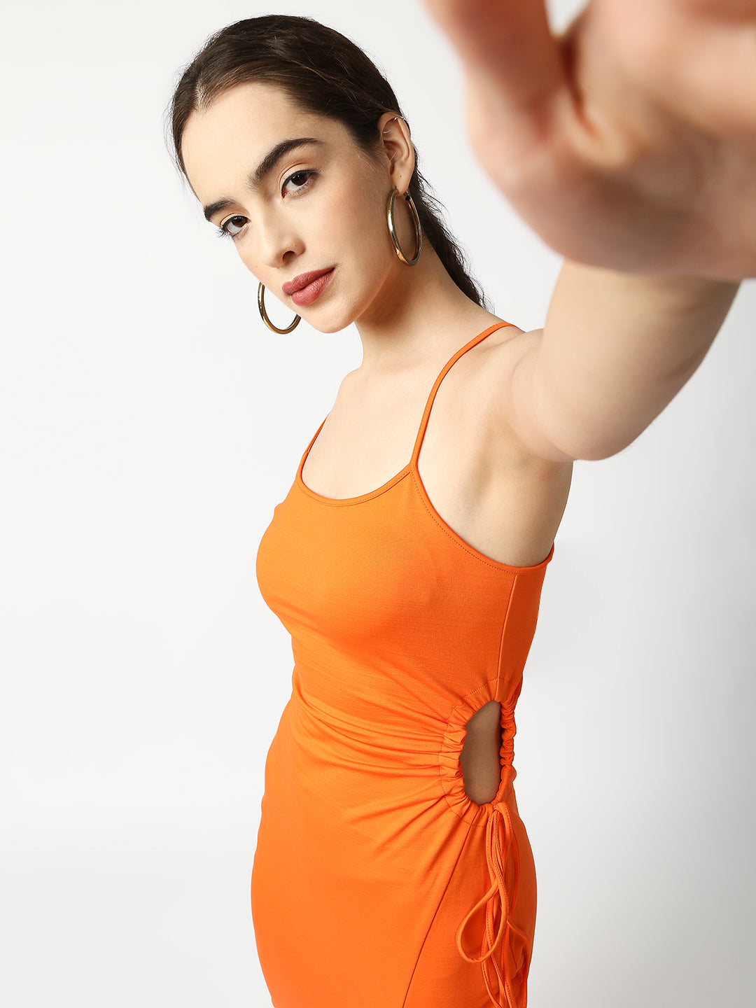 Orange one piece dress best sale