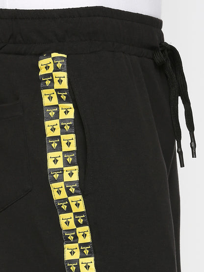 Disrupt black contrast logo tape comfort fit joggers for Mens