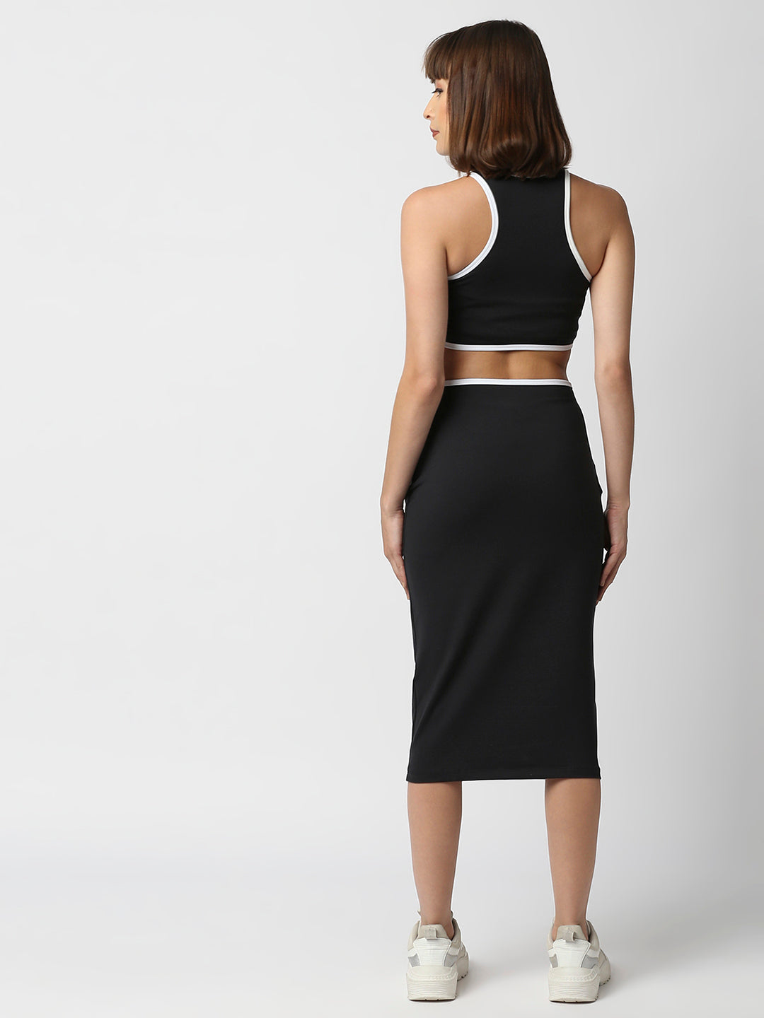 Disrupt Women Back Cut-Out Black Slim Fit Bodycon Dress